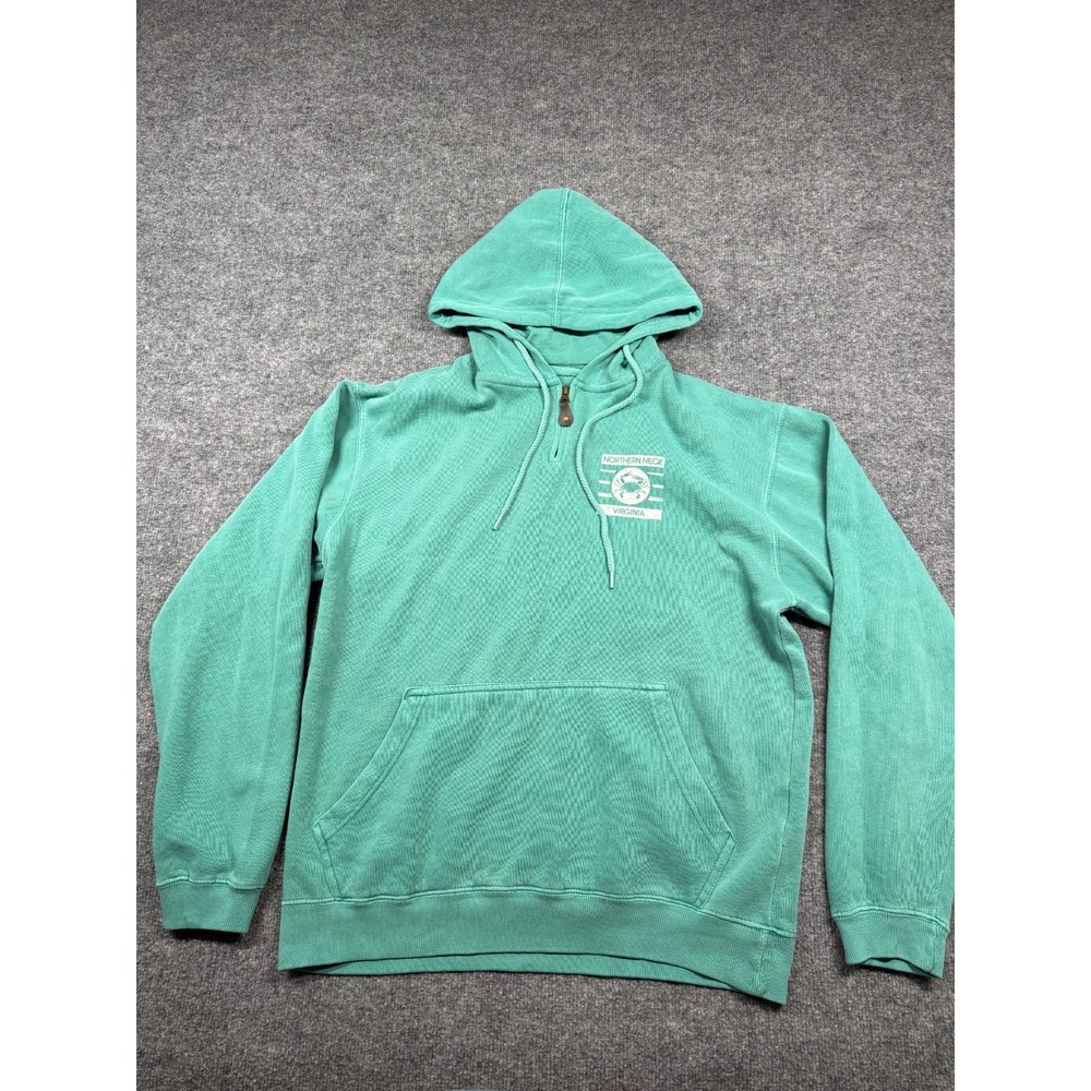 Austins Northern Neck Region of Virginia Hoodie Mens Medium Mint Green Graphics